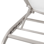 Savannah Mesh Chaise Outdoor Patio Aluminum Lounge Chair in White