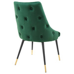 Adorn Tufted Performance Velvet Dining Side Chair in Green
