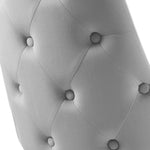 Adorn Tufted Performance Velvet Dining Side Chair in Light Gray