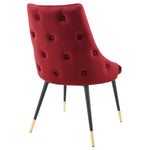 Adorn Tufted Performance Velvet Dining Side Chair in Maroon