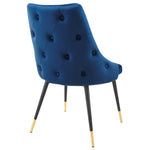 Adorn Tufted Performance Velvet Dining Side Chair in Navy