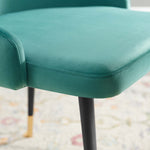 Adorn Tufted Performance Velvet Dining Side Chair in Teal