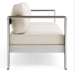 Shore Outdoor Patio Aluminum Sofa in Silver Beige
