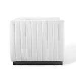 Conjure Tufted Upholstered Fabric Armchair in White