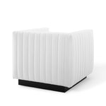 Conjure Tufted Upholstered Fabric Armchair in White