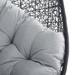 Encase Sunbrella® Swing Outdoor Patio Lounge Chair in Black Gray