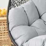 Encase Sunbrella® Swing Outdoor Patio Lounge Chair in Black Gray