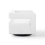 Booth Performance Velvet Performance Velvet Swivel Armchair in White