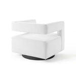 Booth Performance Velvet Performance Velvet Swivel Armchair in White