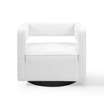 Booth Performance Velvet Performance Velvet Swivel Armchair in White