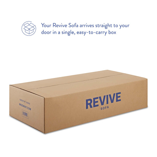 Revive Performance Velvet Sofa in Gray