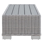 Conway 4-Piece Sunbrella® Outdoor Patio Wicker Rattan Furniture Set in Light Gray Navy