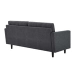 Exalt Tufted Fabric Sofa in Charcoal