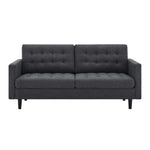 Exalt Tufted Fabric Sofa in Charcoal