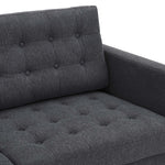 Exalt Tufted Fabric Sofa in Charcoal