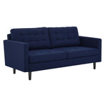 Exalt Tufted Fabric Sofa in Royal Blue