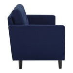 Exalt Tufted Fabric Sofa in Royal Blue