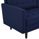 Exalt Tufted Fabric Sofa in Royal Blue