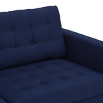 Exalt Tufted Fabric Sofa in Royal Blue