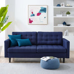 Exalt Tufted Fabric Sofa in Royal Blue