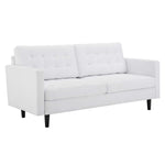 Exalt Tufted Fabric Sofa in White