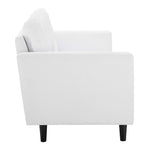 Exalt Tufted Fabric Sofa in White