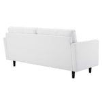 Exalt Tufted Fabric Sofa in White