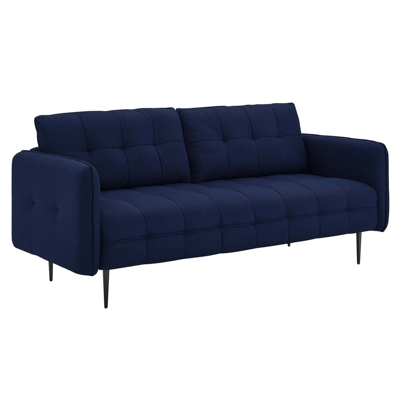 Cameron Tufted Fabric Sofa in Royal Blue