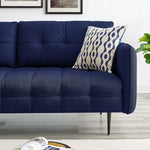 Cameron Tufted Fabric Sofa in Royal Blue
