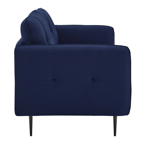 Cameron Tufted Fabric Sofa in Royal Blue