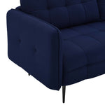 Cameron Tufted Fabric Sofa in Royal Blue