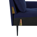 Cameron Tufted Fabric Sofa in Royal Blue