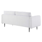 Cameron Tufted Fabric Sofa in White