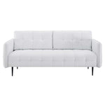Cameron Tufted Fabric Sofa in White