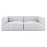 Bartlett 2-Piece Upholstered Fabric Loveseat in Ivory