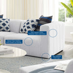 Bartlett 2-Piece Upholstered Fabric Loveseat in Ivory