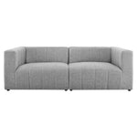 Bartlett 2-Piece Upholstered Fabric Loveseat in Light Gray