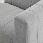 Bartlett 2-Piece Upholstered Fabric Loveseat in Light Gray