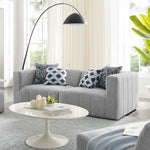 Bartlett 2-Piece Upholstered Fabric Loveseat in Light Gray