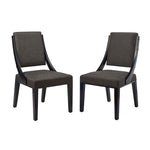 Cambridge Upholstered Fabric Dining Chairs Set of 2 in Gray