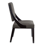 Cambridge Upholstered Fabric Dining Chairs Set of 2 in Gray