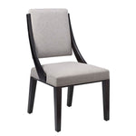 Cambridge Upholstered Fabric Dining Chairs Set of 2 in Light Gray