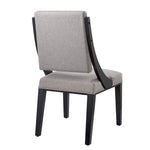 Cambridge Upholstered Fabric Dining Chairs Set of 2 in Light Gray