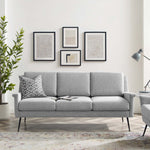 Chesapeake Fabric Sofa in Black Light Gray