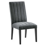 Catalyst Performance Velvet Dining Side Chairs Set of 2 in Gray