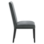 Catalyst Performance Velvet Dining Side Chairs Set of 2 in Gray