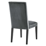 Catalyst Performance Velvet Dining Side Chairs Set of 2 in Gray