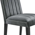 Catalyst Performance Velvet Dining Side Chairs Set of 2 in Gray