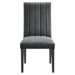 Catalyst Performance Velvet Dining Side Chairs Set of 2 in Gray