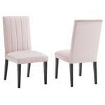 Catalyst Performance Velvet Dining Side Chairs Set of 2 in Pink